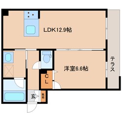 大和八木駅 徒歩9分 1階の物件間取画像